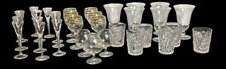 Large Collection Crystal and Cut Glass Drinkware, ORREFORS 