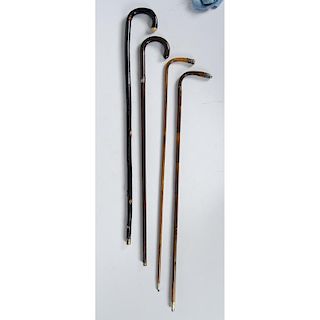 Twig Canes with Silver Mounts