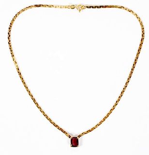 2.05 CT RED SPINEL NECKLACE