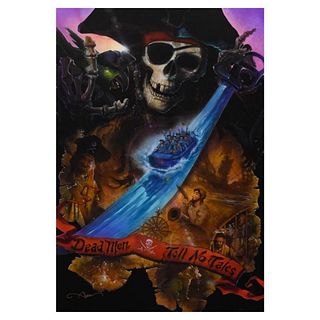 John Alvin (1948-2008), "Dead Men Tell No Tales" Limited Edition on Canvas from Disney Fine Art, Numbered and Hand Signed with Letter of Authenticity