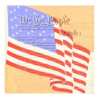 Steve Kaufman (1960-2010) "We the People" Hand Pulled Limited Edition Silkscreen on Canvas, AP Numbered 42/50 and Hand Signed Inverso with Letter of A