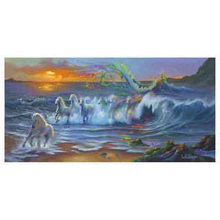 Jim Warren, "Living Color" Hand Signed, Artist Embellished AP Limited Edition Giclee on Canvas with Letter of Authenticity