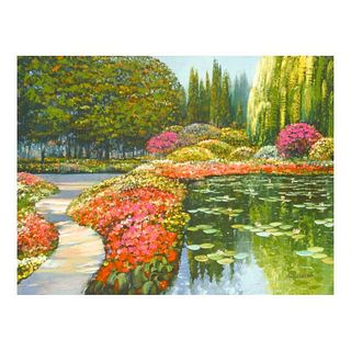 Howard Behrens (1933-2014), "The Colors Of Giverny " Limited Edition on Canvas, Numbered and Signed with COA.