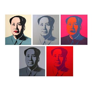 Andy Warhol "Mao Portfolio" Suite of 5 Silk Screen Prints from Sunday B Morning.