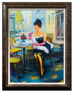 Taras Sidan- Hand Embellished Giclee on Canvas "Magenta"