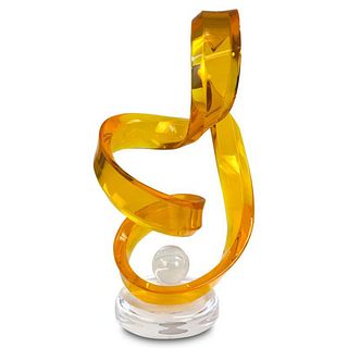 Shlomi Haziza, "Topazio" Acrylic Sculpture, Hand Signed with Letter of Authenticity.