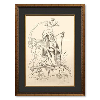 Salvador Dali- Original Lithograph from Gouache and Collage "Les Songes Drolatiques de Pantagruel"