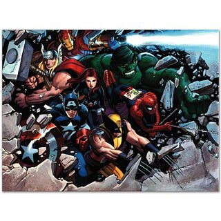 Marvel Comics "Son of Marvel: Reading Chronology" Numbered Limited Edition Giclee on Canvas by John Romita Jr. with COA.