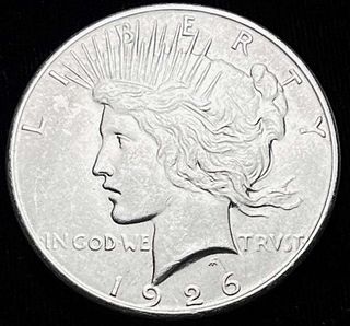 1926-S Peace Silver Dollar Choice AU