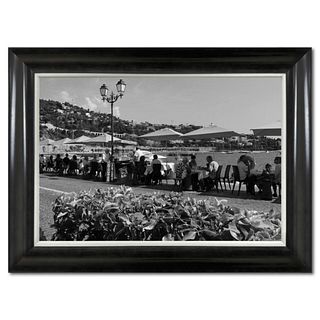Misha Aronov, "Villefranche sur Mer" Framed Limited Edition Photograph on Canvas, Numbered and Hand Signed with Letter of Authenticity.