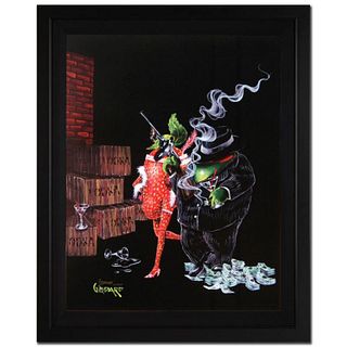 Michael Godard, "Ollie Capone" Framed Limited Edition on Canvas, Numbered and Signed with Letter of Authenticity.