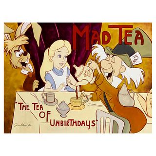 Tricia Buchanan-Benson, "Mad Tea Party" Limited Edition on Canvas from Disney Fine Art, Numbered and Hand Signed with Letter of Authenticity