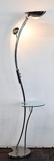 MOTHER AND CHILD FLOOR LAMP WITH GLASS TRAY TABLE