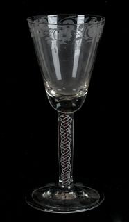 An 18th Century Cotton Twist Wine Glass