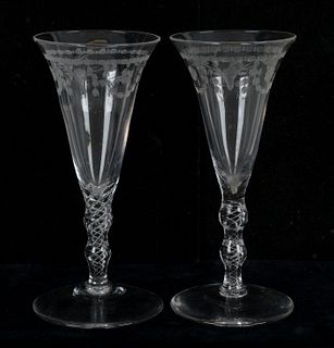 A Pair of Air Twist Wine Glasses