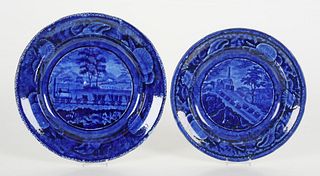 Enoch Wood and Sons, Two Historical Blue Plates