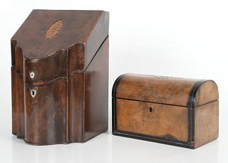 George III Knife Box and Tea Caddy