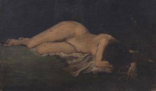 European School, Resting Nude Painting