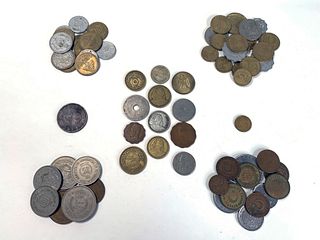 INTERNATIONAL COIN CURRENCY LOT AFRICAN MIDDLE EAST AND ASIAN