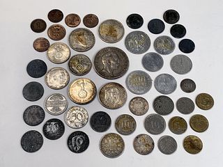 COLLECTION OF GERMAN WWII ERA COINS 1875-1946