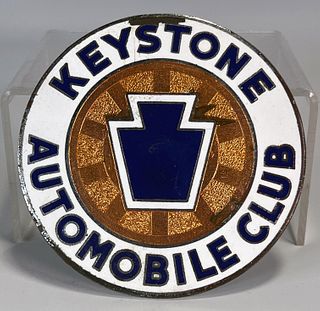 KEYSTONE AUTOMOBILE CLUB METAL BADGE