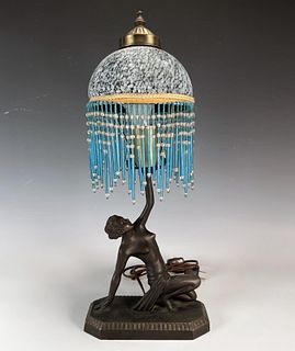 METAL LAMP WITH FEMALE NUDE BASE