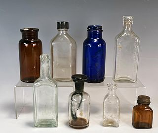 SMALL GLASS TINCTURE APOTHECARY BOTTLES
