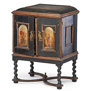 ITALIAN PAINTED TABLE CABINET