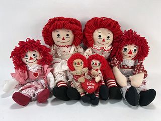 RAGGEDY ANN & ANDY WITH HEARTS