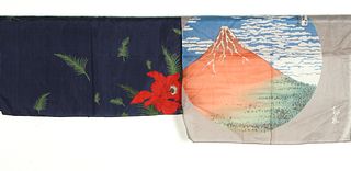 2 SMALL JAPANESE COTTON SCARVES