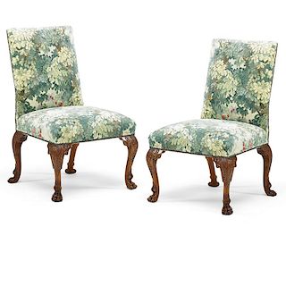 PAIR OF GEORGE II STYLE MAHOGANY SIDE CHAIRS