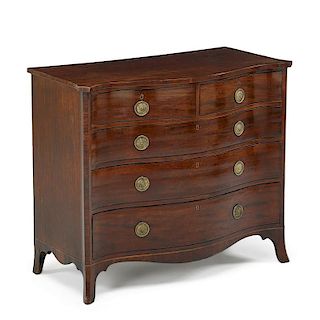 LATE GEORGE III MAHOGANY CHEST OF DRAWERS