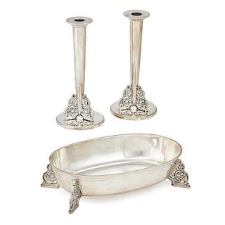 TIFFANY AND CO. STERLING SILVER CONSOLE SET