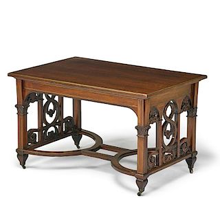 ENGLISH ROSEWOOD LIBRARY TABLE