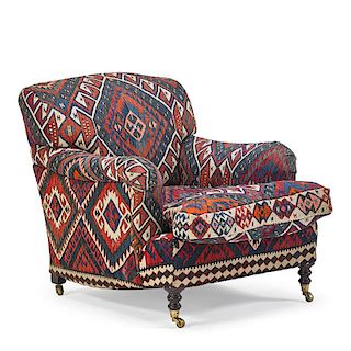 GEORGE SMITH KILIM UPHOLSTERED CHAIR