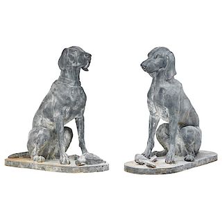 PAIR OF CAST IRON DOGS
