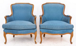 French Provincial Style Upholstered Arm Chairs, 2