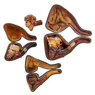 MALE BUST MEERSCHAUM PIPES