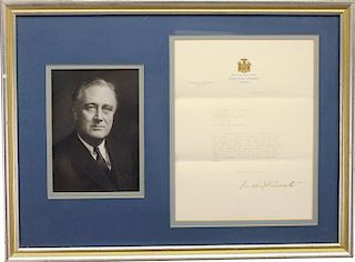 Franklin D. Roosevelt Signed Document