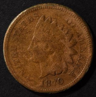 1870 INDIAN CENT VG