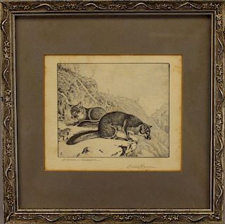 Benson Bond Moore (1882 - 1974) "Gray Foxes"