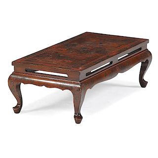 CHINESE LACQUER LOW TABLE 中式漆木炕桌