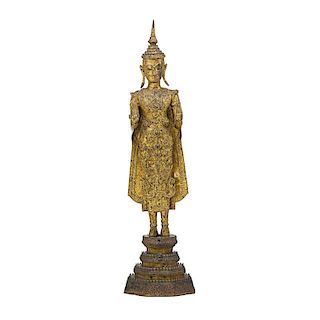THAI GILT BRONZE BUDDHA  泰國鎦金造像