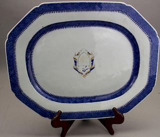 Chinese Export Blue/White Porcelain Platter