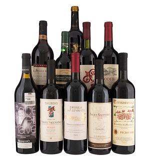 Lote de Vinos Tintos de Italia y Australia. Amberton. En presentaciones de 750 ml. y 1 Lt. Total de piezas: 10.