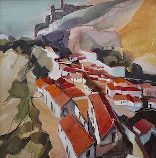 Margaret Ward, "Costa Del Sol" 20th C. Painting