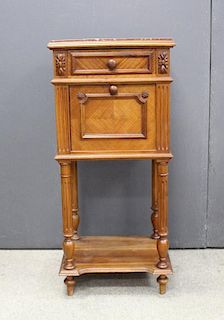 Antique French Marble Top Side Table