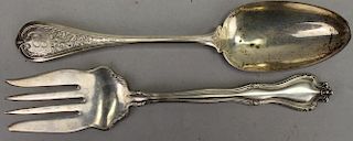 (2) Antique Sterling Silver Serving Pieces