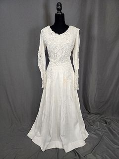 Edwardian Linen and Lace Gown