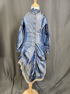 Antique 19th Century Child's Silk 2 Pc Dress